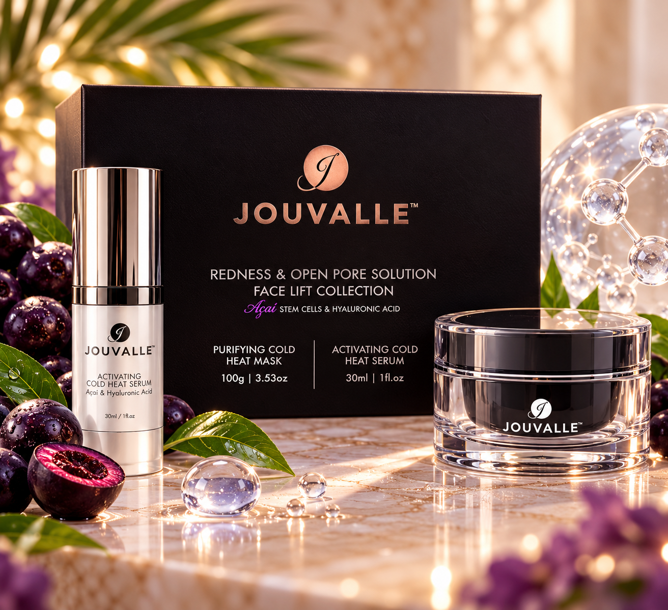 Face Lift Collection - Redness & Open Pore Solution - Acai Stem Cells & Hyaluronic Acid
